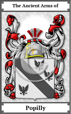 Popilly Family Crest Download (JPG) Book Plated - 600 DPI