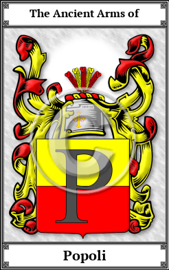 Popoli Family Crest Download (JPG)  Book Plated - 150 DPI