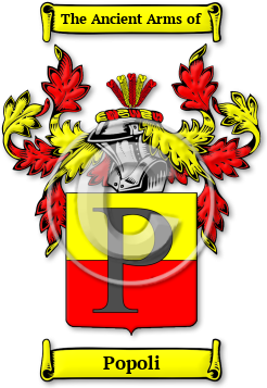 Popoli Family Crest Download (jpg) Legacy Series - 150 DPI