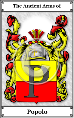 Popolo Family Crest Download (JPG)  Book Plated - 150 DPI