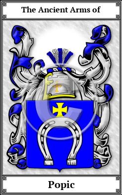 Popic Family Crest Download (JPG)  Book Plated - 150 DPI