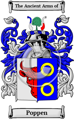 Poppen Name Meaning, Family History, Family Crest & Coats of Arms