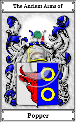 Popper Family Crest Download (JPG)  Book Plated - 150 DPI