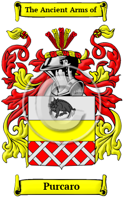 Purcaro Family Crest/Coat of Arms