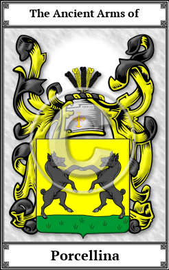 Porcellina Family Crest Download (JPG)  Book Plated - 150 DPI