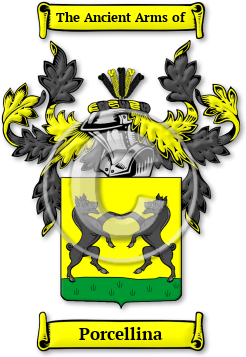 Porcellina Family Crest Download (jpg) Legacy Series - 150 DPI