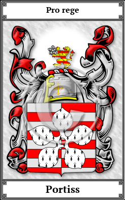 Portiss Family Crest Download (JPG)  Book Plated - 150 DPI