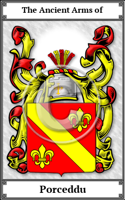 Porceddu Family Crest Download (JPG)  Book Plated - 150 DPI