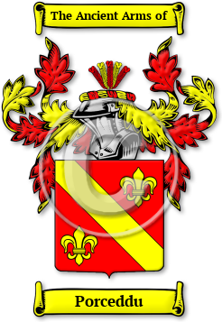 Porceddu Family Crest Download (jpg) Legacy Series - 150 DPI