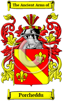 Porcheddu Family Crest/Coat of Arms