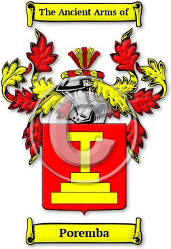 Poremba Family Crest Download (jpg) Legacy Series - 150 DPI
