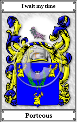Porteous Family Crest Download (JPG) Book Plated - 600 DPI