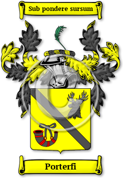 Porterfi Family Crest Download (JPG) Legacy Series - 600 DPI