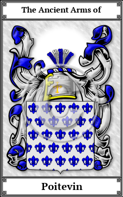 Poitevin Family Crest Download (JPG)  Book Plated - 150 DPI