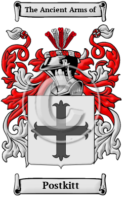 Postkitt Family Crest/Coat of Arms