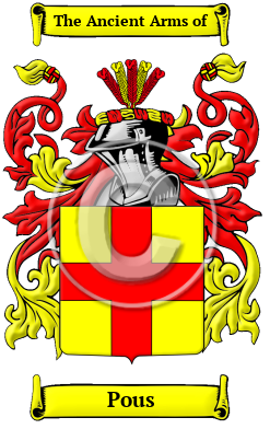 Pous Family Crest Download (JPG) Heritage Series - 600 DPI