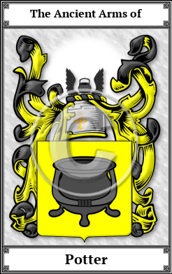 Potter Family Crest Download (JPG)  Book Plated - 150 DPI