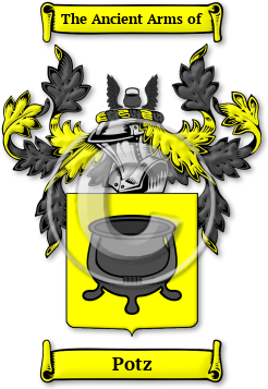 Potz Family Crest Download (jpg) Legacy Series - 150 DPI