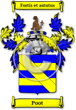 Poot Family Crest Download (jpg) Legacy Series - 150 DPI