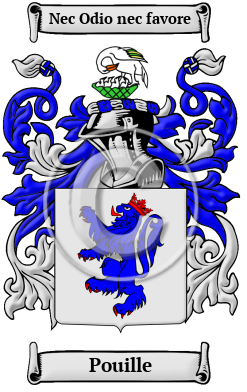 Pouille Family Crest/Coat of Arms