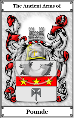 Pounde Family Crest Download (JPG) Book Plated - 600 DPI