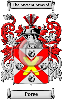 Poree Family Crest/Coat of Arms