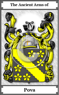 Pova Family Crest Download (JPG)  Book Plated - 150 DPI