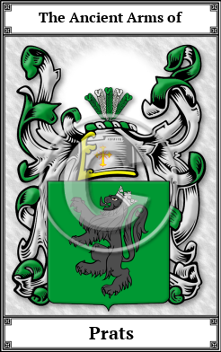 Prats Family Crest Download (JPG)  Book Plated - 150 DPI
