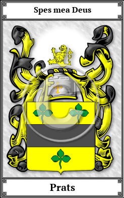 Prats Family Crest Download (JPG)  Book Plated - 150 DPI