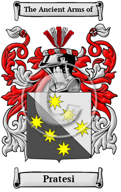 Pratesi Family Crest/Coat of Arms