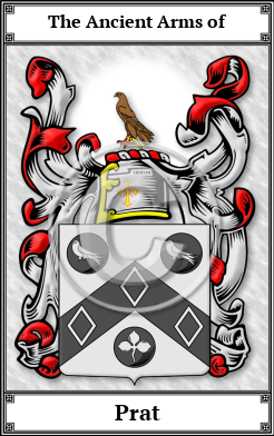 Prat Family Crest Download (JPG)  Book Plated - 150 DPI