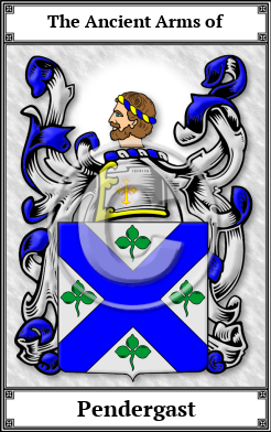 Pendergast Family Crest Download (JPG)  Book Plated - 150 DPI