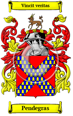 Pendegras Family Crest/Coat of Arms