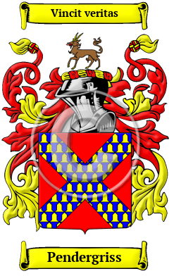 Pendergriss Family Crest/Coat of Arms