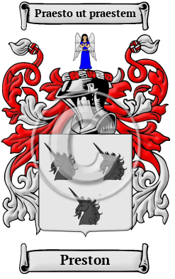 Preston Family Crest/Coat of Arms