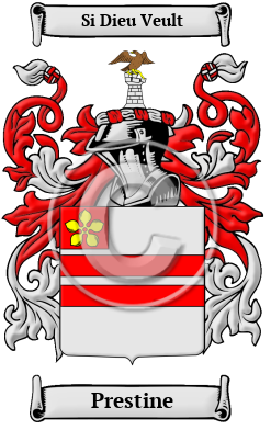 Prestine Family Crest/Coat of Arms