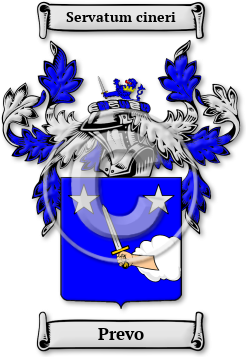 Prevo Family Crest Download (jpg) Legacy Series - 150 DPI