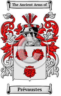Prévaustes Family Crest/Coat of Arms