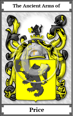 Price Family Crest Download (JPG) Book Plated - 600 DPI