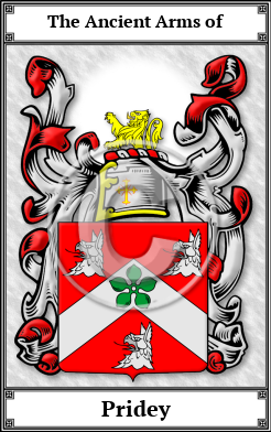 Pridey Family Crest Download (JPG)  Book Plated - 150 DPI