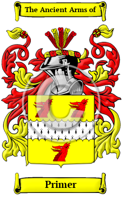 Primer Name Meaning, Family History, Family Crest & Coats of Arms