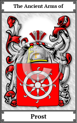 Prost Family Crest Download (JPG)  Book Plated - 150 DPI