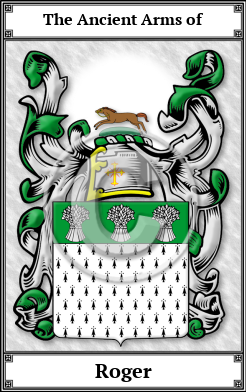 Roger Family Crest Download (JPG)  Book Plated - 150 DPI