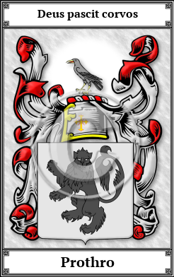 Prothro Family Crest Download (JPG) Book Plated - 600 DPI