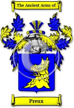 Preux Family Crest Download (jpg) Legacy Series - 150 DPI