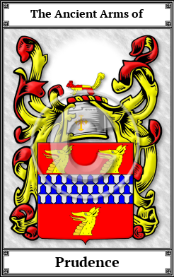 Prudence Family Crest Download (JPG) Book Plated - 600 DPI