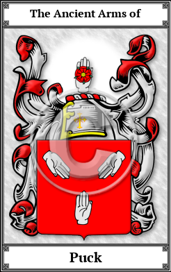Puck Family Crest Download (JPG) Book Plated - 600 DPI