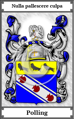 Polling Family Crest Download (JPG)  Book Plated - 150 DPI