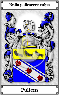 Pullens Family Crest Download (JPG)  Book Plated - 150 DPI