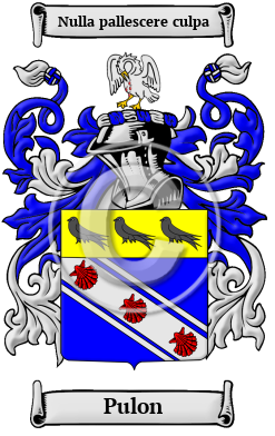 Pulon Family Crest/Coat of Arms